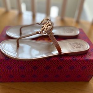 Tory Burch size 7 Miller jelly sandal rose gold